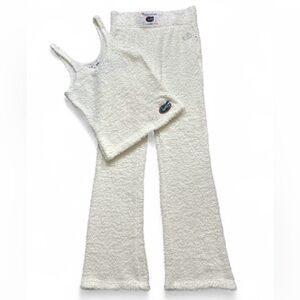 NEW Florida Gators 2-Piece Lounge Set Tank/Pants Ivory Fuzzy Comfort Soft SMALL
